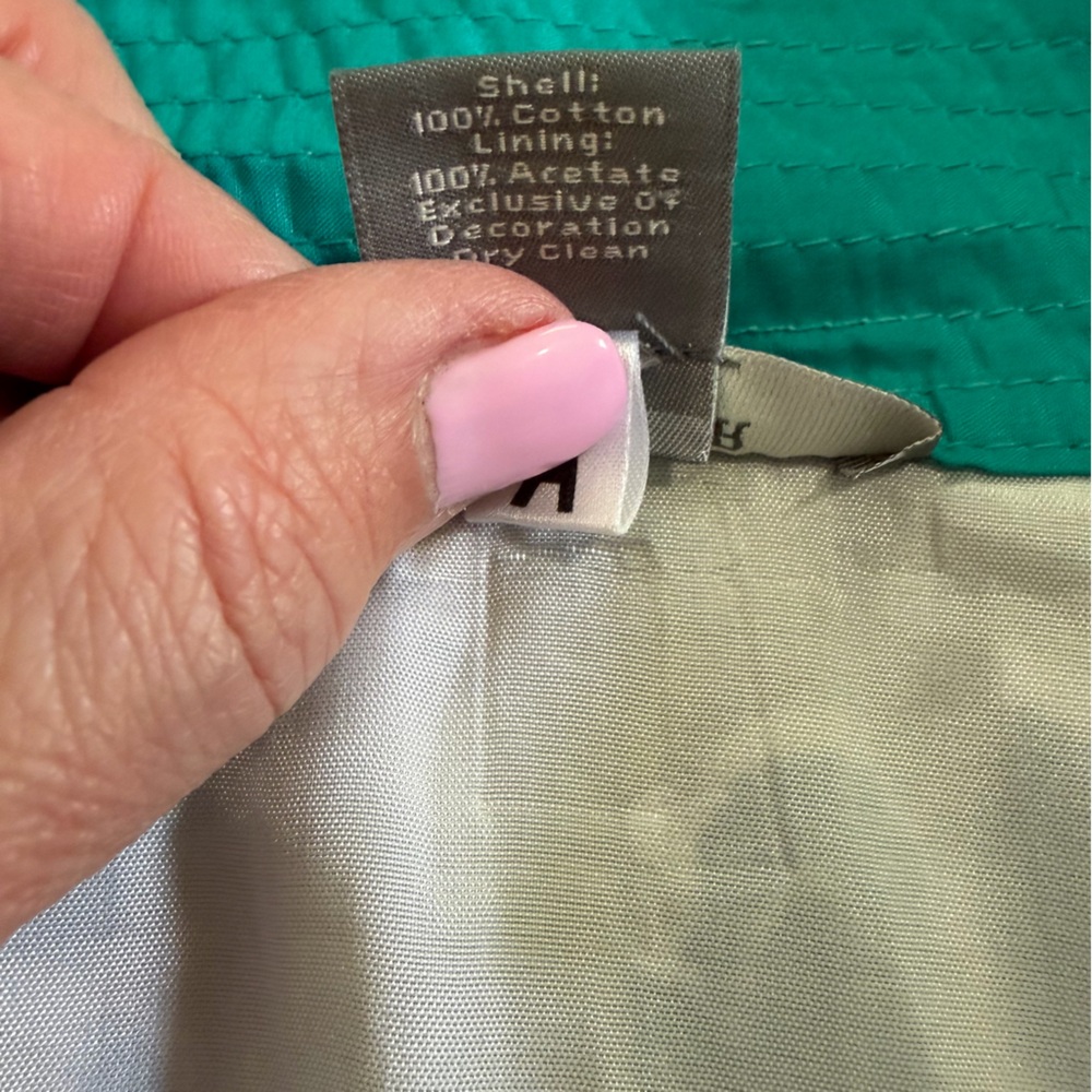 Ann Taylor Teal Green Mid Length Floral Print Skirt Size 0 - Picture 9 of 9